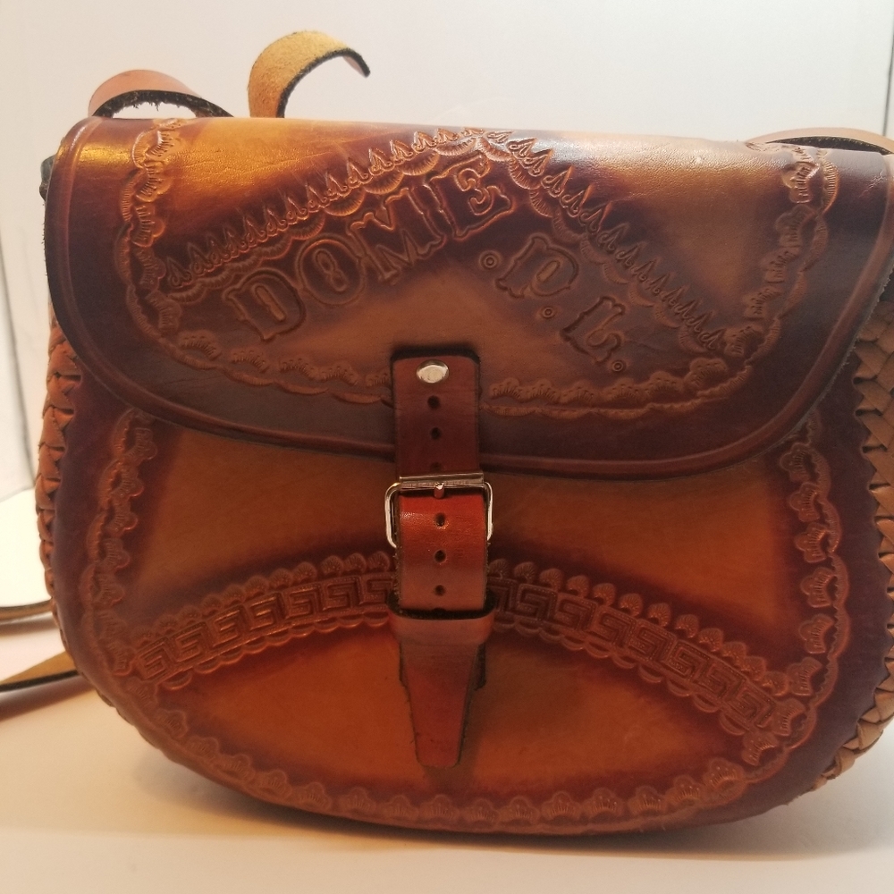 Purse - Hand Crafted  Pressed Leather Purse. 12x8x